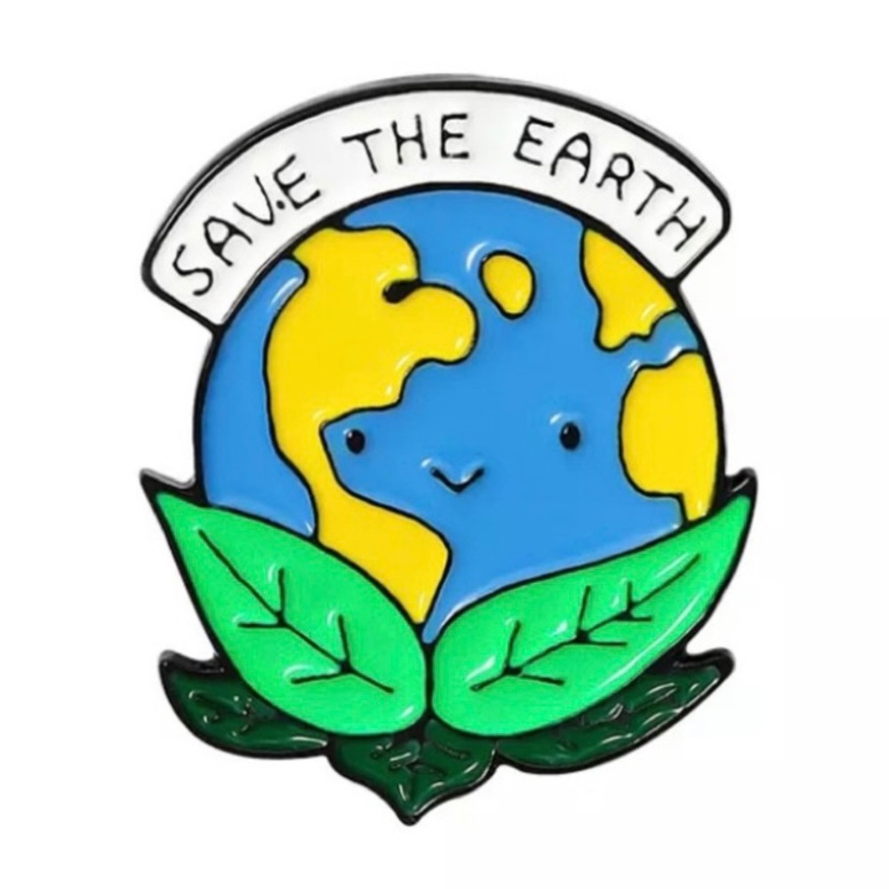 8/$40 Save The Earth Planet Environment Enamel Pin - Picture 3 of 5